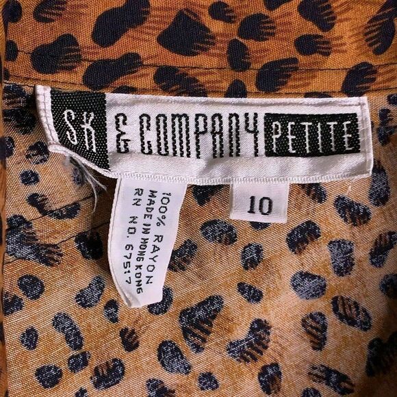 Vintage 90s Jumpsuit Jacket Set 10 Petite Leopard - Picture 11 of 11